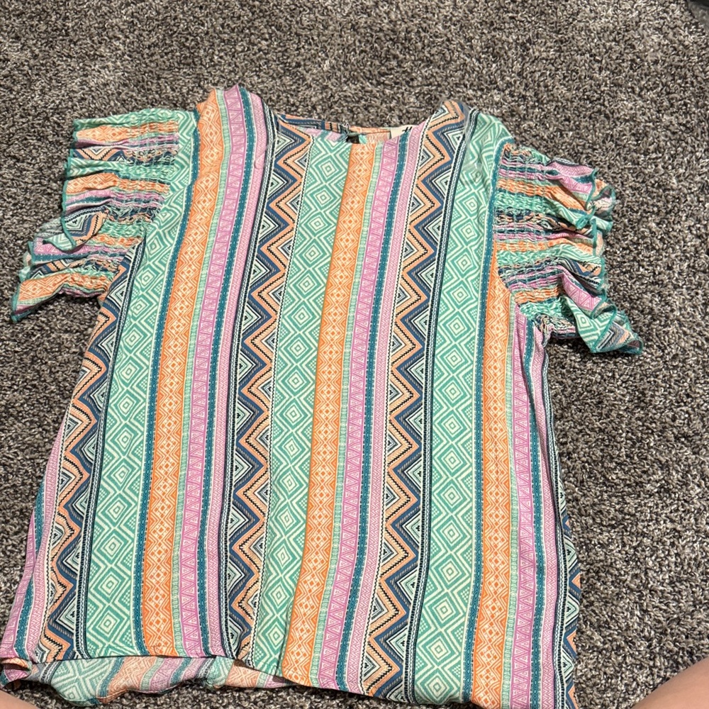 Vibrant Geometric Women's Blouse